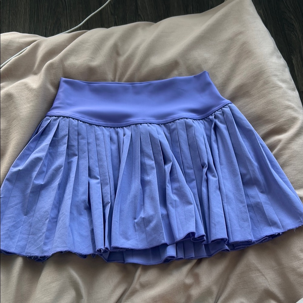CRZ YOGA Blue Skater Mini Skirt Pleated Athletic